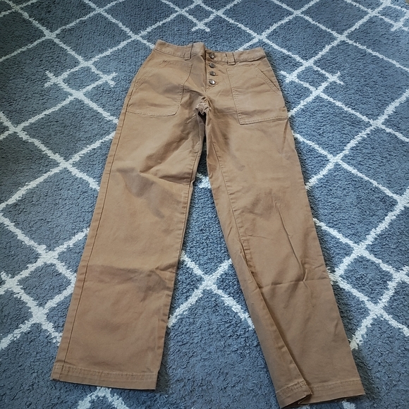 COLUMBIA -“Holly Hideaway” Cotton Pants/Camel Brown/Straight Leg size 6 - Picture 5 of 12